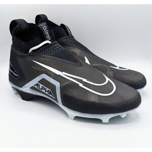 Nike Alpha Menace Elite 3 Black White Football Cleats CT6648-001 Men’s Size 13